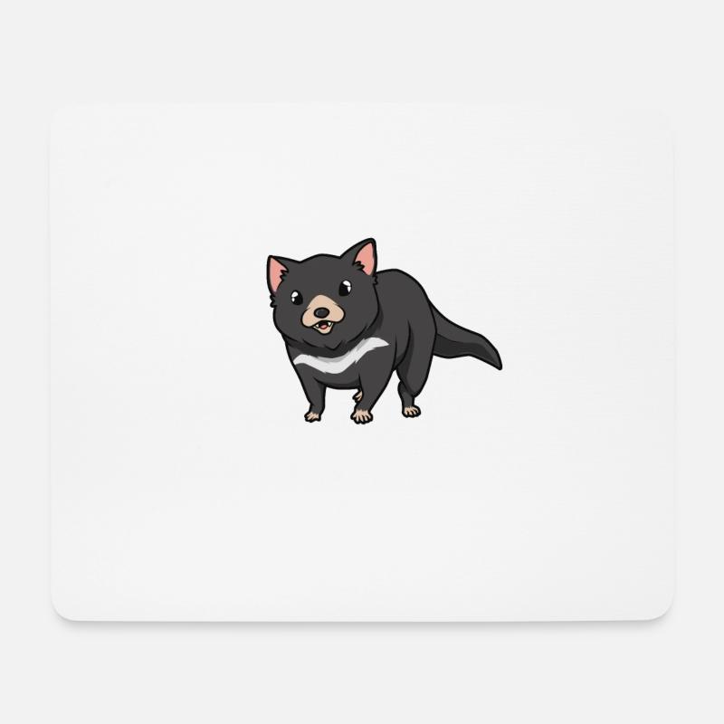Kawaii Tasmanischer Teufel - Mousepad (Querformat) - Weiß