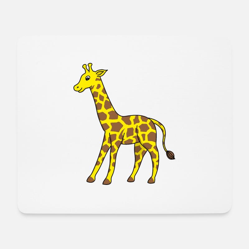 Giraffe Tiere Comic Kinder Geschenkidee - Mousepad (Querformat) - Weiß
