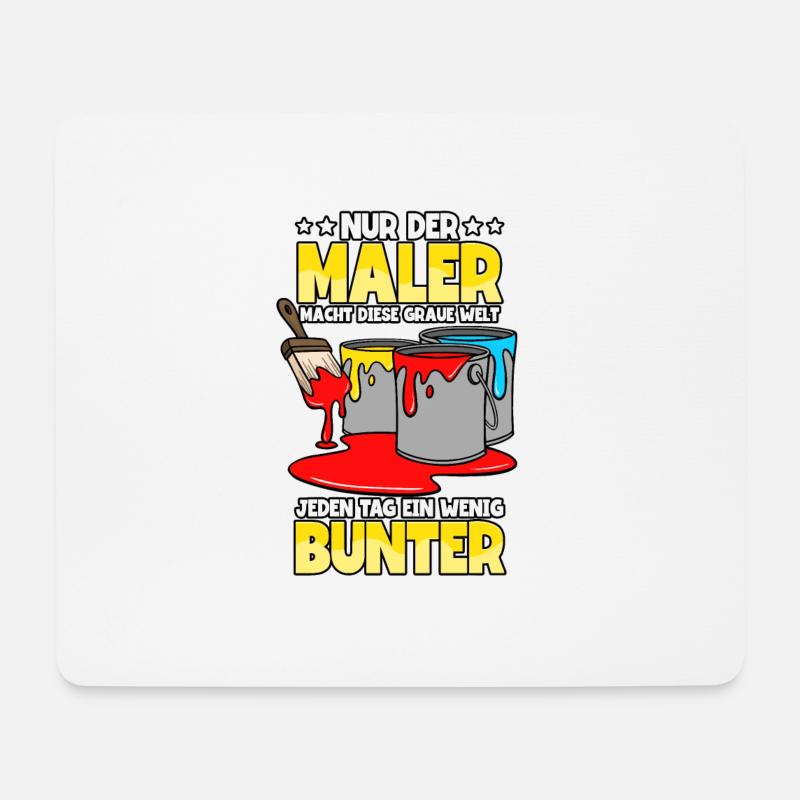 Maler - Mousepad (Querformat) - Weiß
