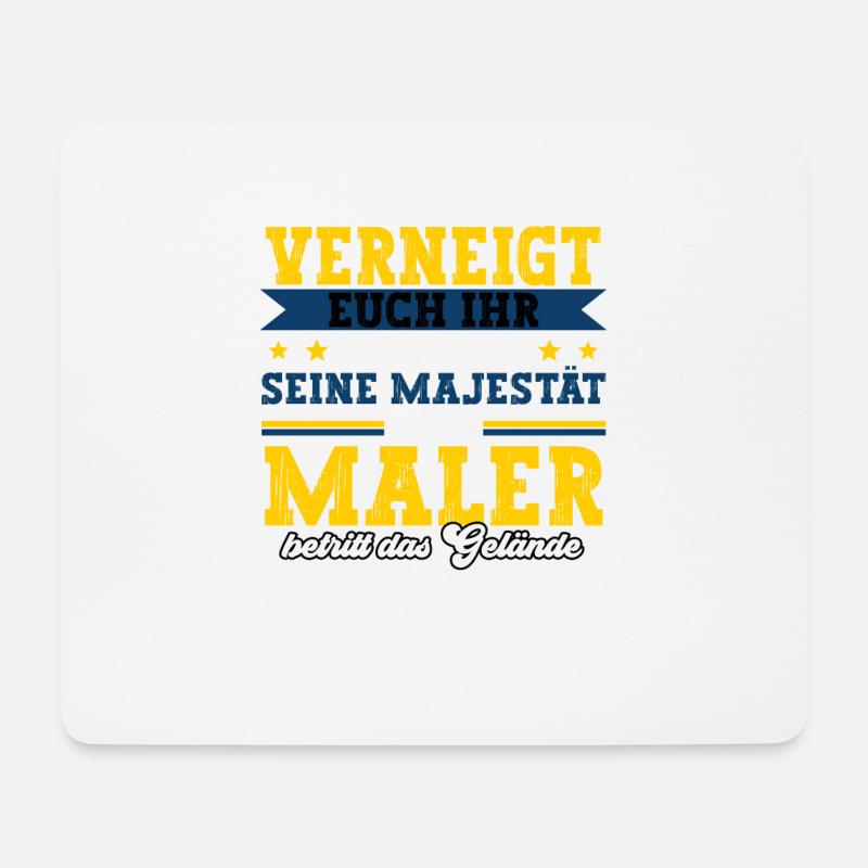 Maler - Mousepad (Querformat) - Weiß