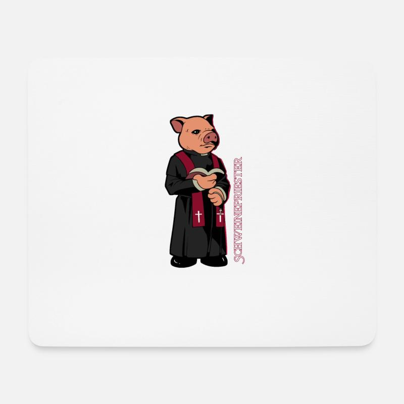 Schweinepriester - Mousepad (Querformat) - Weiß
