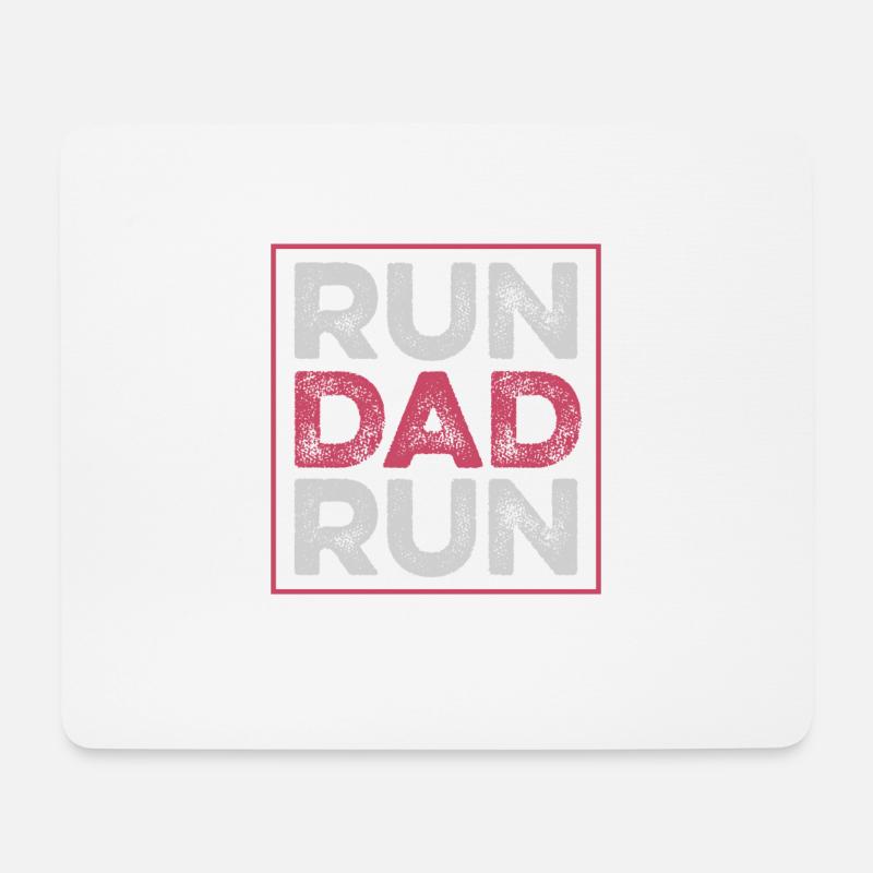 rennen dad papa - Mousepad (Querformat) - Weiß