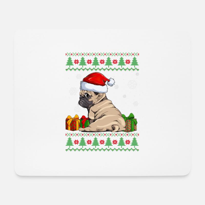 Lustiger Mops Liebhaber niedlicher Mops - Mousepad (Querformat) - Weiß