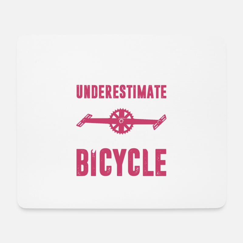 alter mann fahrrad - Mousepad (Querformat) - Weiß