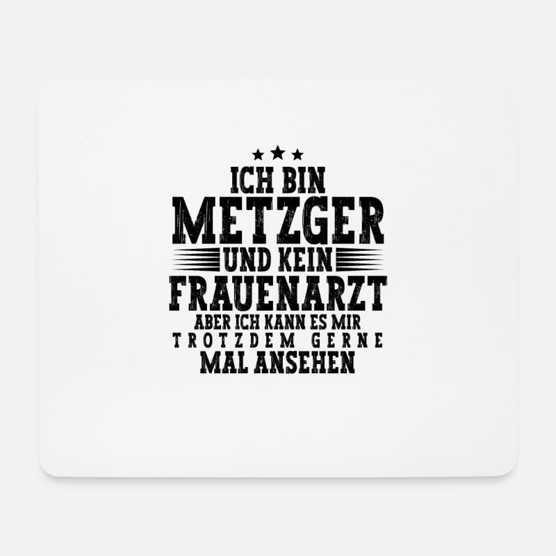 Fleischer Metzger - Mousepad (Querformat) - Weiß