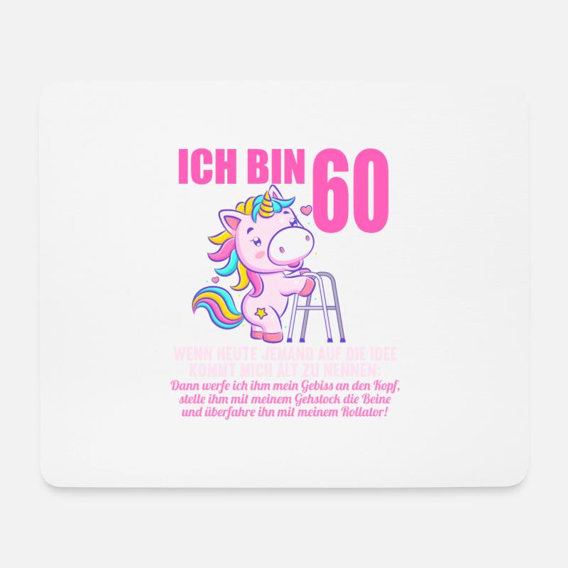 60 Jahre idee mich alt zu nennen 60 Geburtstag - Mousepad (Querformat) - Weiß