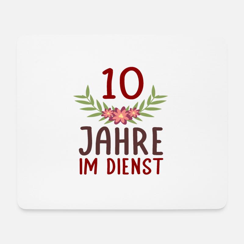 10 Jähriges Jubiläum Geschenk Dienstjubiläum - Mousepad (Querformat) - Weiß