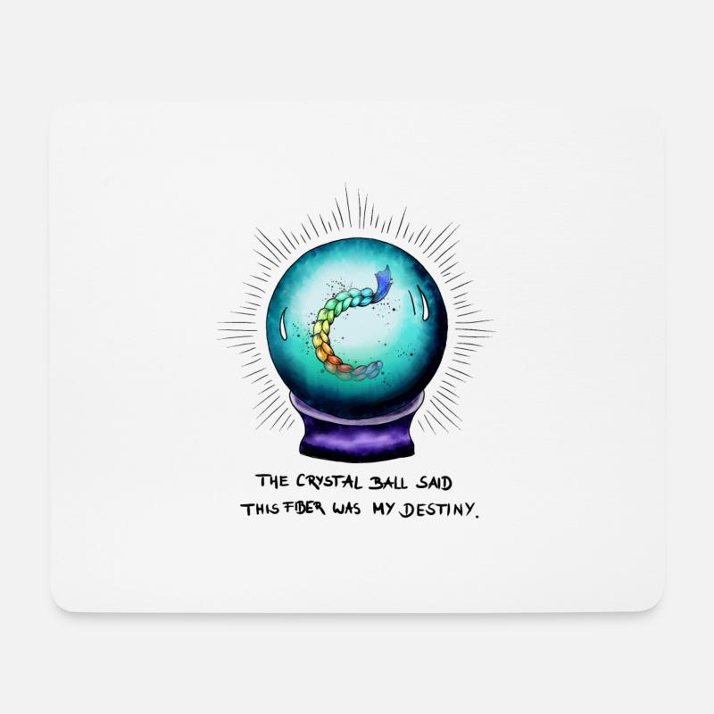 Diese Fasern sind mein Schicksal - Handspinnerei - Mousepad (Querformat) - Weiß