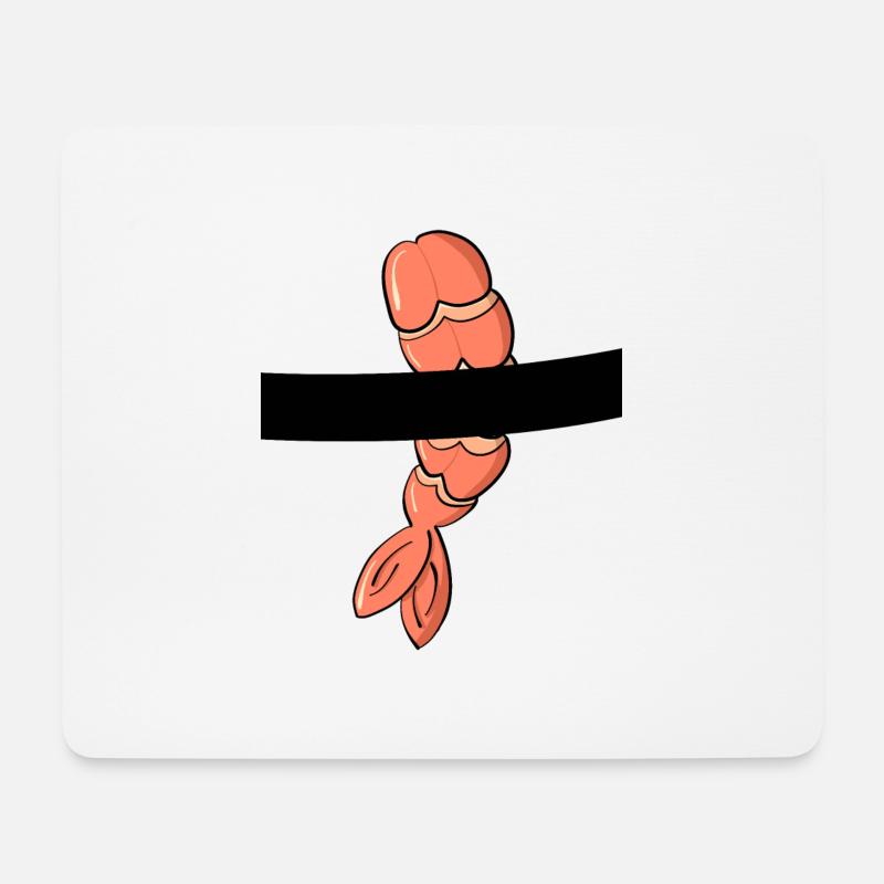 Sushi Shrimp Halloween Kostüm Ebi Nigiri Sushi - Mousepad (Querformat) - Weiß