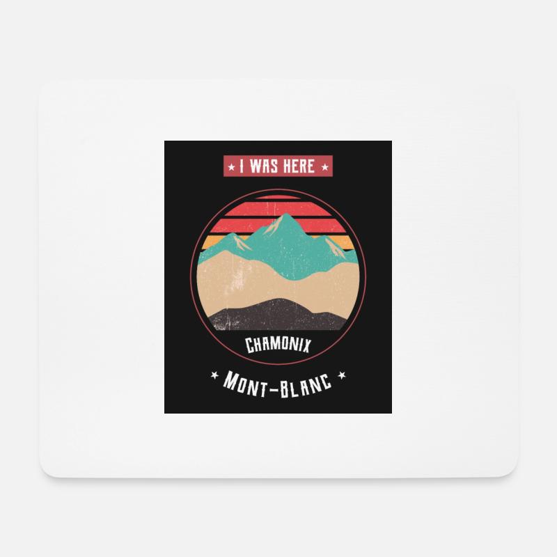 Chamonix, ich war hier - Mousepad (Querformat) - Weiß