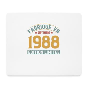 Fabriqué En Septembre 1988 Édition Limitée - Tapis de souris (format paysage) - blanc - Devant