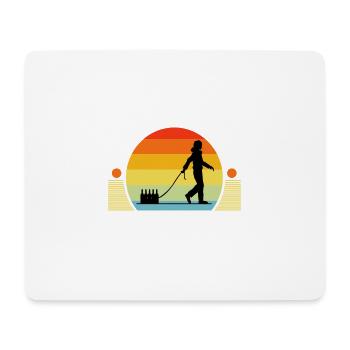Alle verrückt hier komm Bier wir gehen - Mousepad (Querformat) - Weiß - Vorne