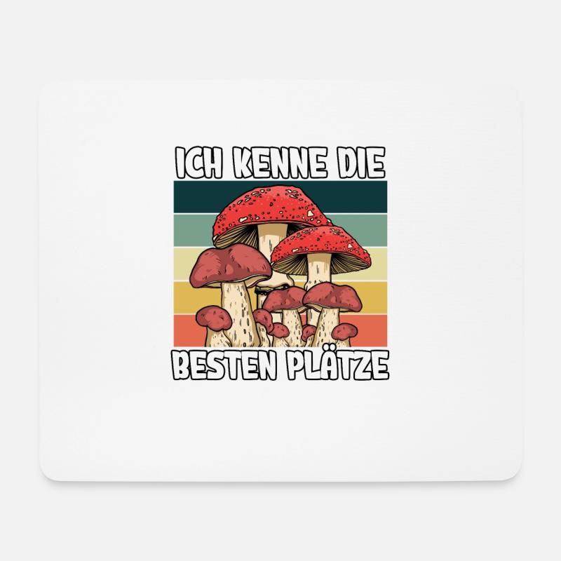 Pilzsammler Pilz Sucher - Mousepad (Querformat) - Weiß