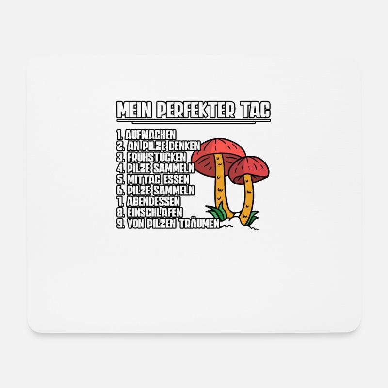 Pilzsammler Pilz Sucher - Mousepad (Querformat) - Weiß
