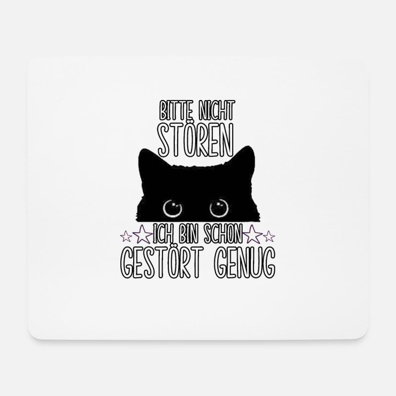 Gestört Genug Katzenhalter Spruch Katze Katzen Fan - Mousepad (Querformat) - Weiß