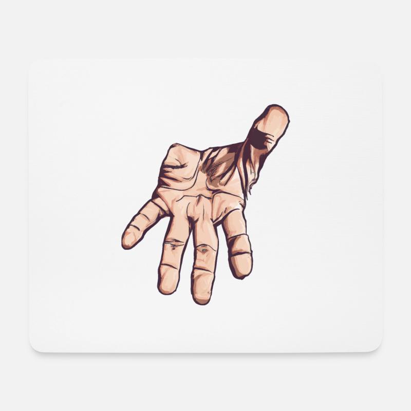 ausgestreckte Hand / reaching hand, vector art - Mousepad (Querformat) - Weiß