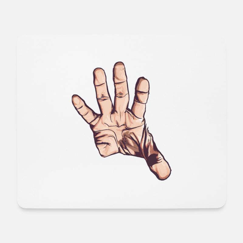 Hand greifend / ausgestreckt, Vector Art - Mousepad (Querformat) - Weiß