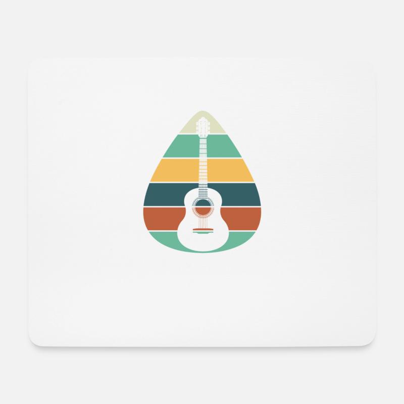 E Gitarre Gitarrist Akustik Gitarre Musiker - Mousepad (Querformat) - Weiß