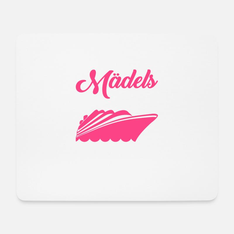 Mädels auf Kreuzfahrt Urlaub Schiff - Mousepad (Querformat) - Weiß