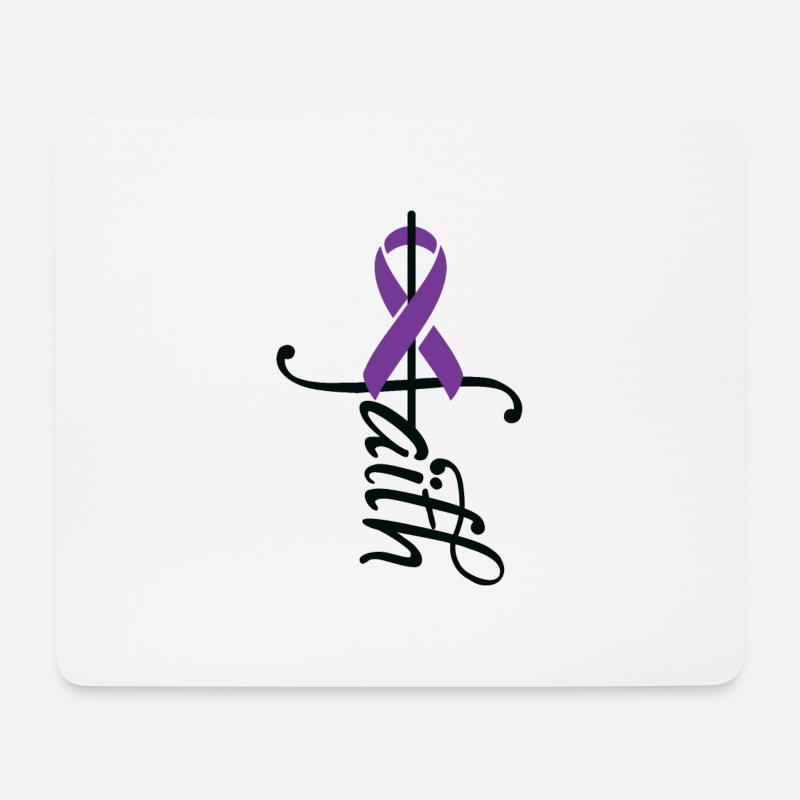 Bande de conscience de Crohn - Tapis de souris (format paysage) - blanc