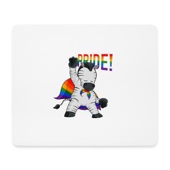 Zebra I LGBTQ Flag I Rainbow Flag I Gay Pride - Mouse Pad (horizontal) - white - Front