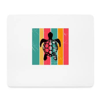 Turtle Retro Animal Sea Reptile Gift idea - Mousepad (Querformat) - Weiß - Vorne