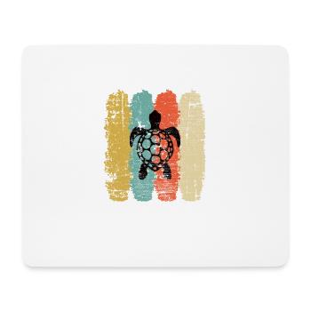 Turtle Retro Animal Sea Reptile Gift idea - Mousepad (Querformat) - Weiß - Vorne