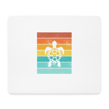 Turtle Retro Animal Sea Reptile Gift idea - Mousepad (Querformat) - Weiß - Vorne