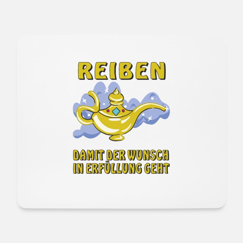 OELLAMPE REIBEN - Mousepad (Querformat) - Weiß