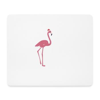 Fa La Mingo Drôle d’amoureux des flamants roses de Noël - Tapis de souris (format paysage) - blanc - Devant