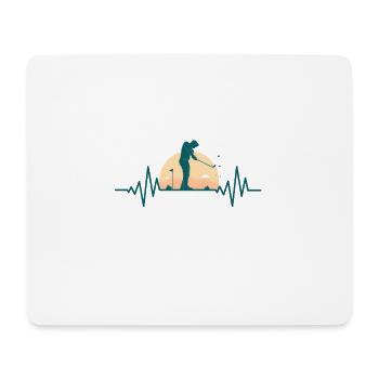 Golf Golfen Golfspieler Sport - Mousepad (Querformat) - Weiß - Vorne