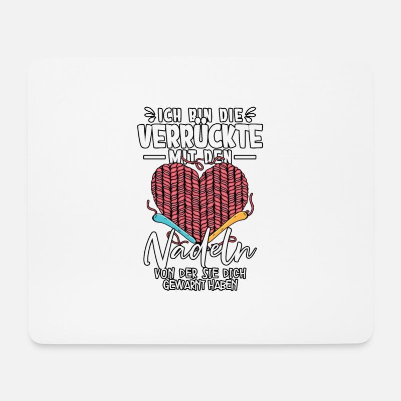 Häkeln - Mousepad (Querformat) - Weiß
