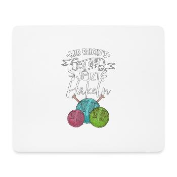 Häkeln - Mousepad (Querformat) - Weiß - Vorne