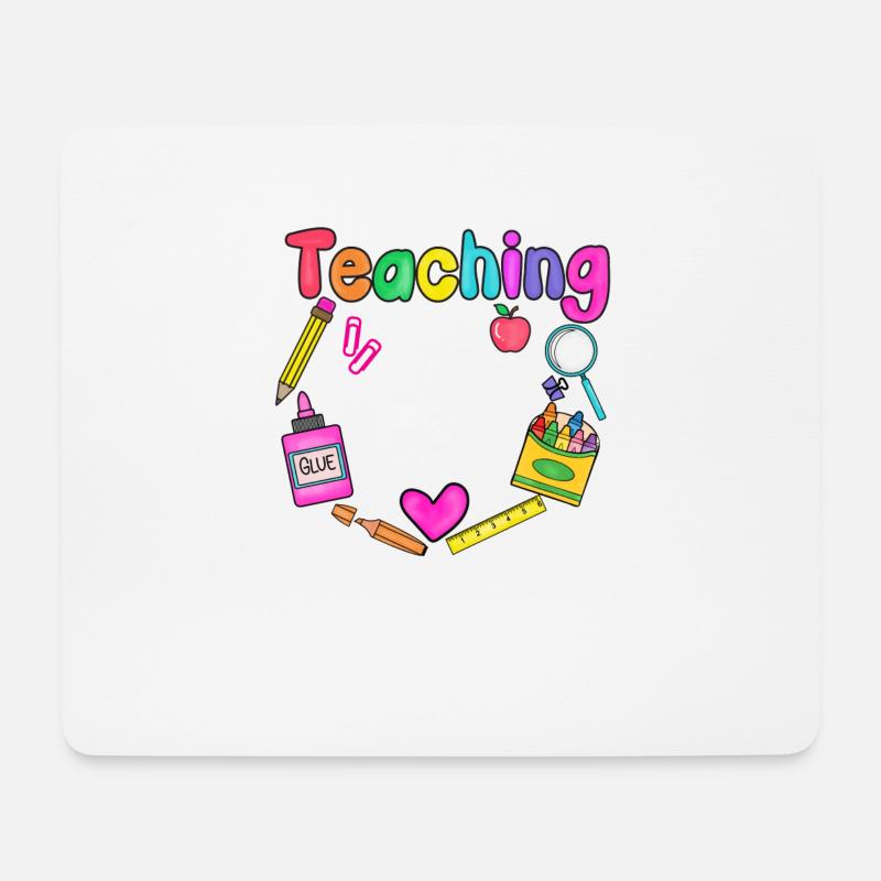 Lehrerinnen Lehrer Schule Lehrperson Lehrkörper - Mousepad (Querformat) - Weiß