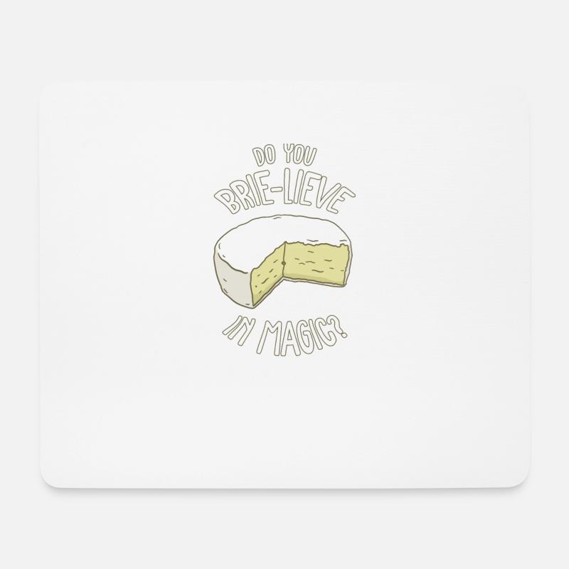 Brie Käse Gouda Fondue Raclette Cheddar Schweiz - Mousepad (Querformat) - Weiß