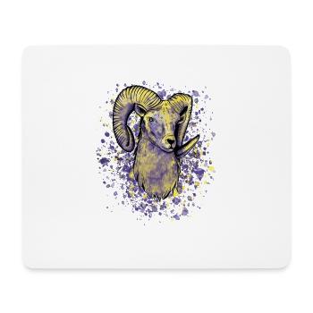 Bunter Widder Sternzeichen - Mousepad (Querformat) - Weiß - Vorne