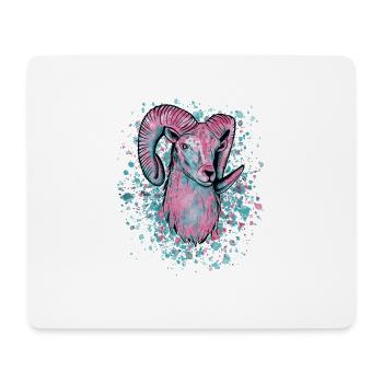 Widder Vaporwave - Mousepad (Querformat) - Weiß - Vorne
