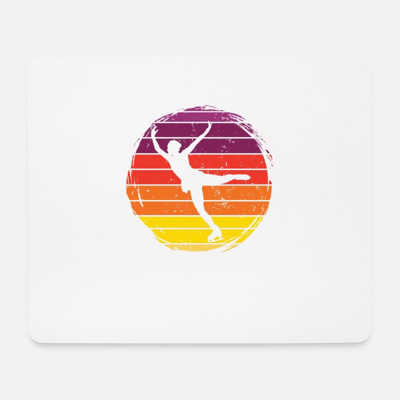 Eislaufen - Mousepad (Querformat) - Weiß