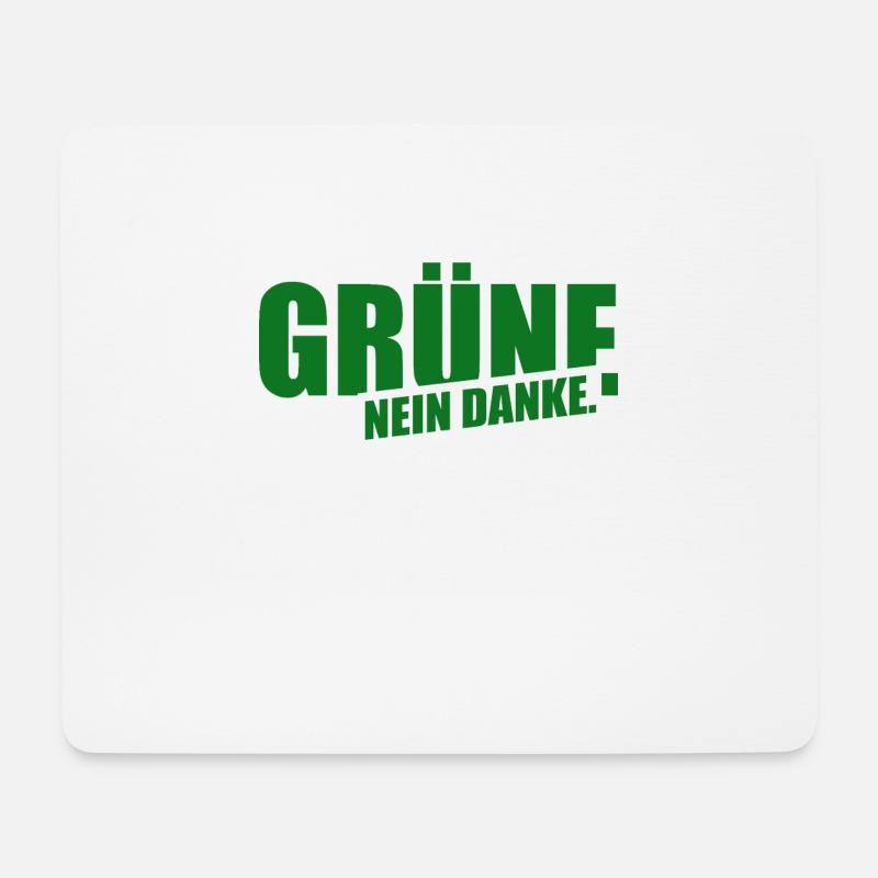 Grüne Nein Danke - Mousepad (Querformat) - Weiß