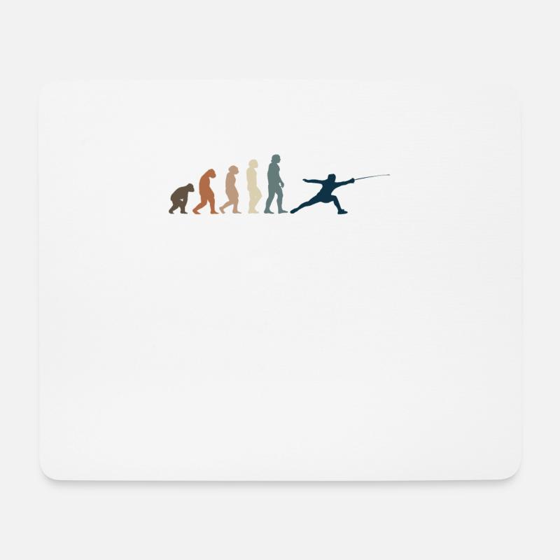 Fechten - Mousepad (Querformat) - Weiß