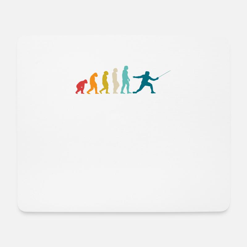 Fechten - Mousepad (Querformat) - Weiß