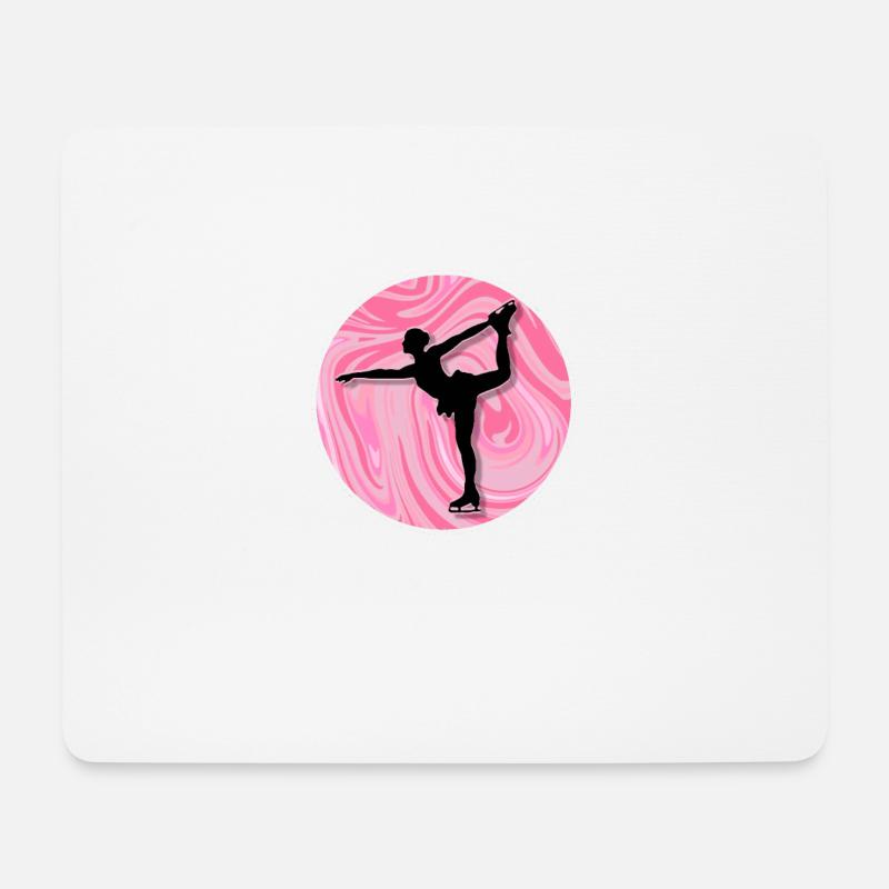 Eislaufen - Mousepad (Querformat) - Weiß