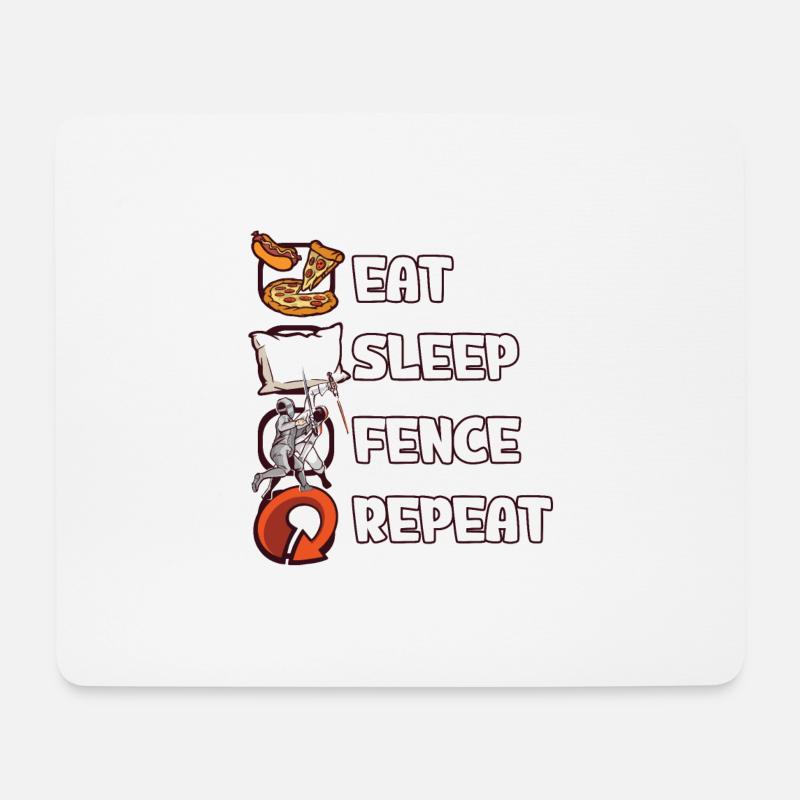 Fechten - Mousepad (Querformat) - Weiß