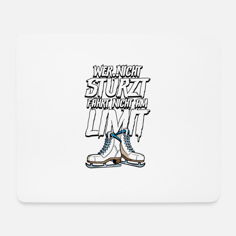Eislaufen - Mousepad (Querformat) - Weiß