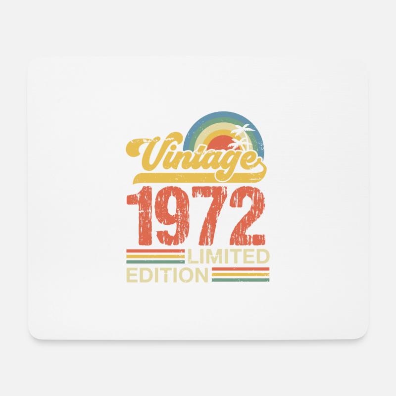 Vintage 1972 - Mouse Pad (horizontal) - white