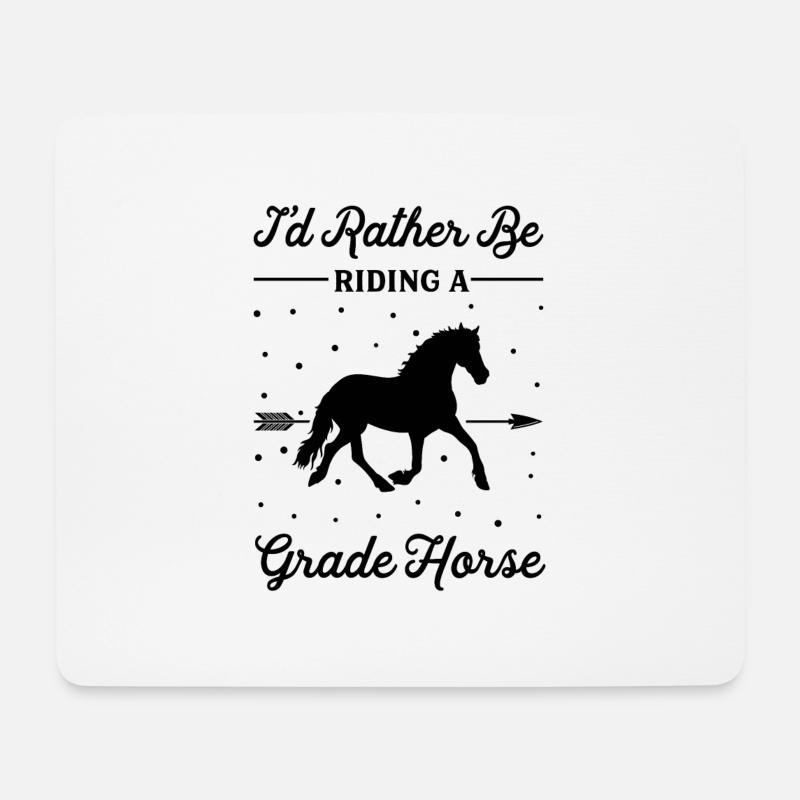 Riding On A First-Class Horse - Mouse Pad (horizontal) - white
