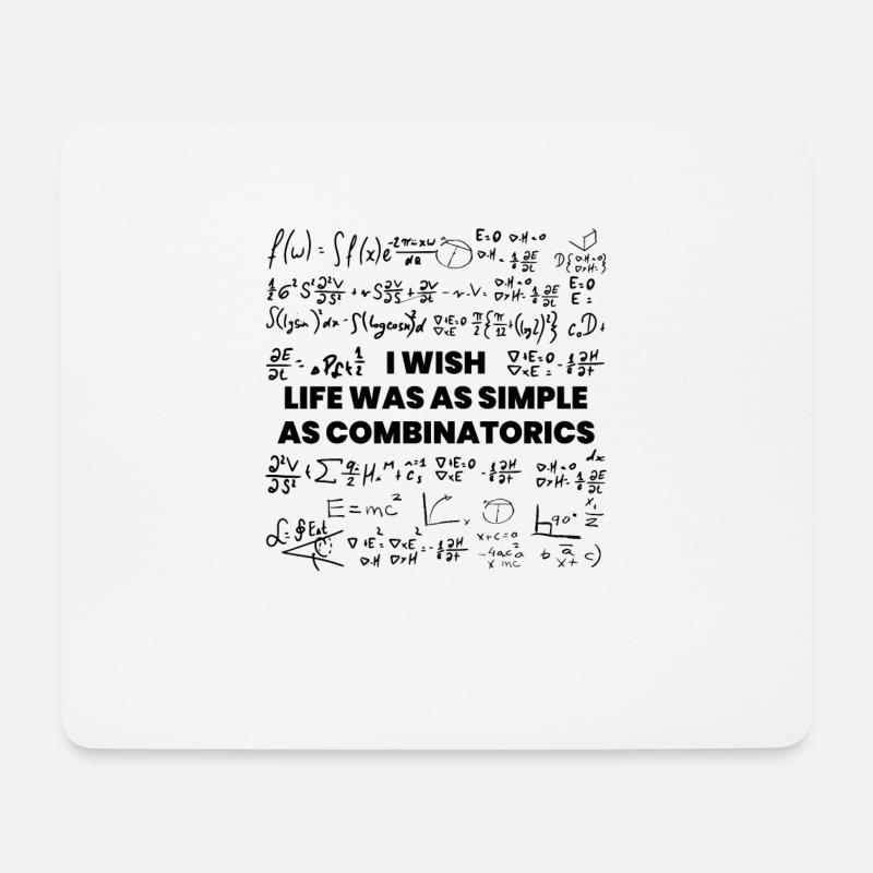 Wunsch Leben Wäre Einfach Als Kombinatorin - Mousepad (Querformat) - Weiß