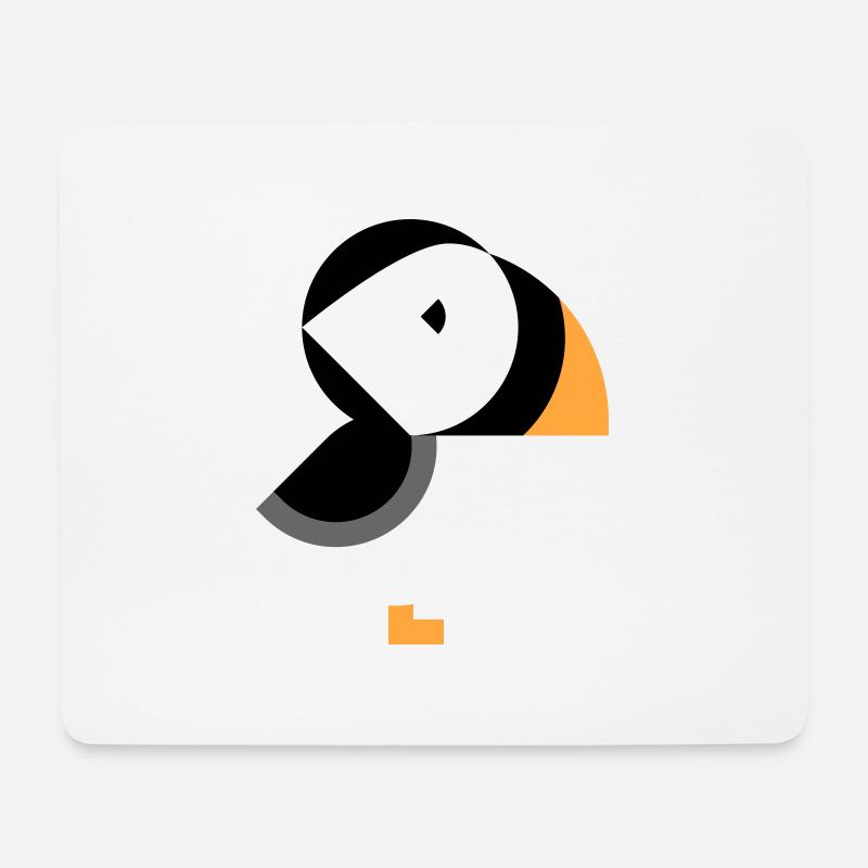 Papageientaucher - Mousepad (Querformat) - Weiß