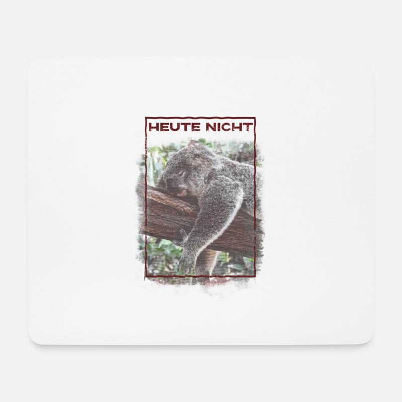 Heute Nicht Süßer Schlagfender Koala - Mousepad (Querformat) - Weiß