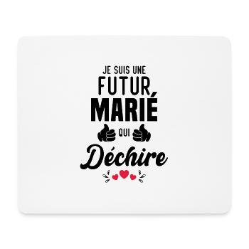 Cadeau Je suis un futur marié qui déchire - Tapis de souris (format paysage) - blanc - Devant